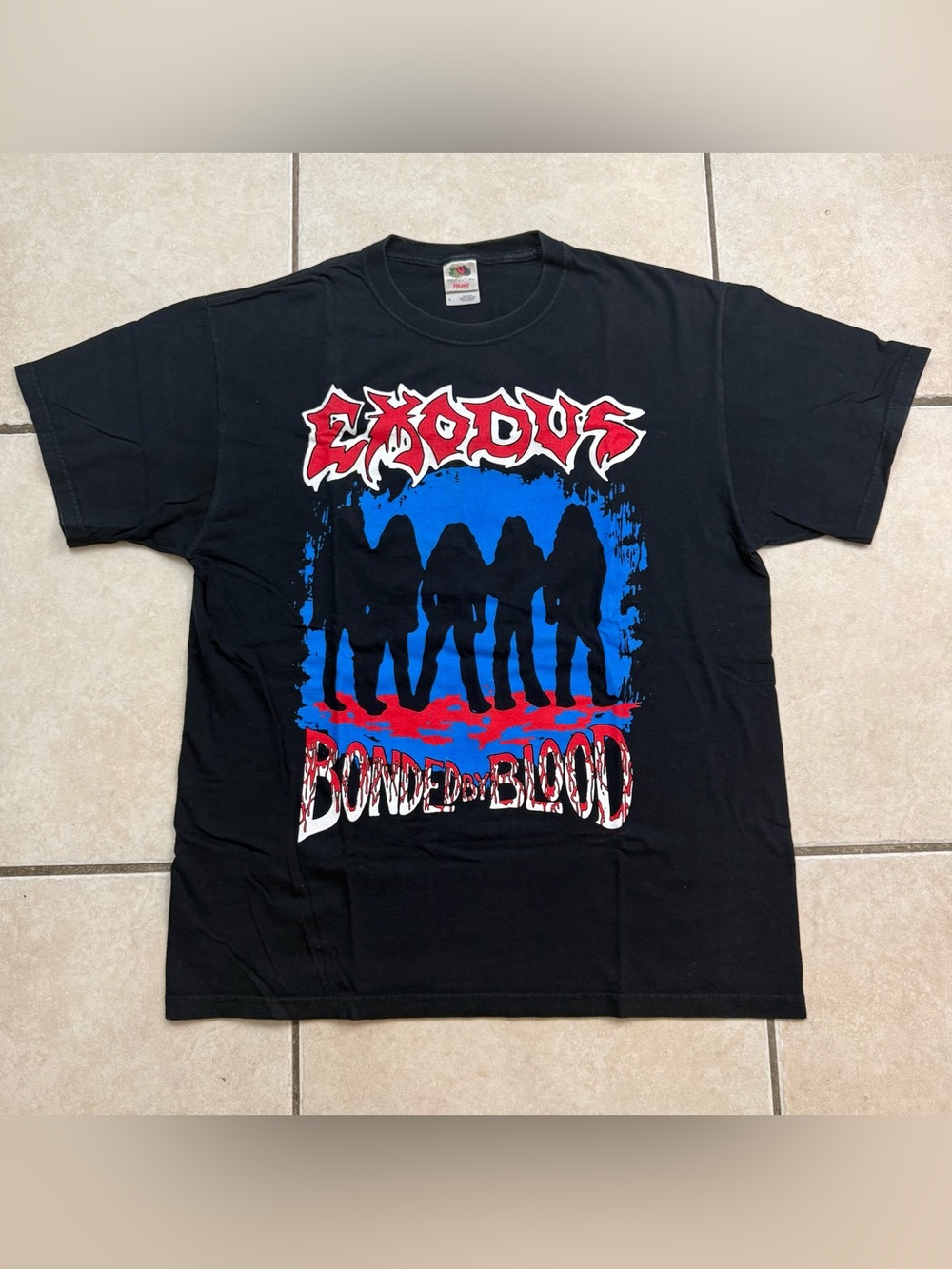 Vintage Exodus Bonded By Blood T Shirt Black Size L